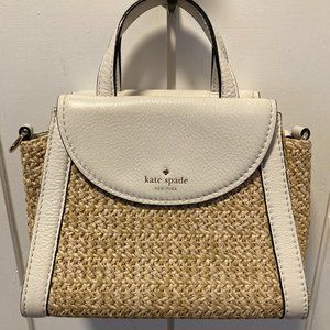 KATE SPADE Cobble Hill Adrien Satchel Straw Small Purse